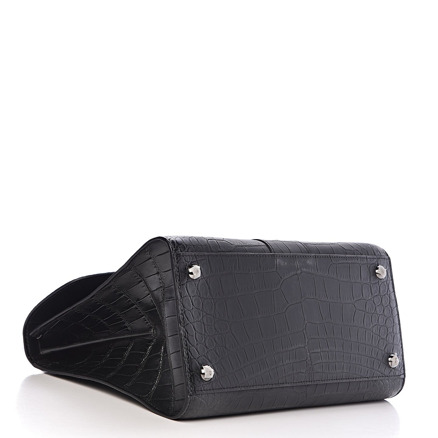 Matte Alligator MM Brillant Satchel Black