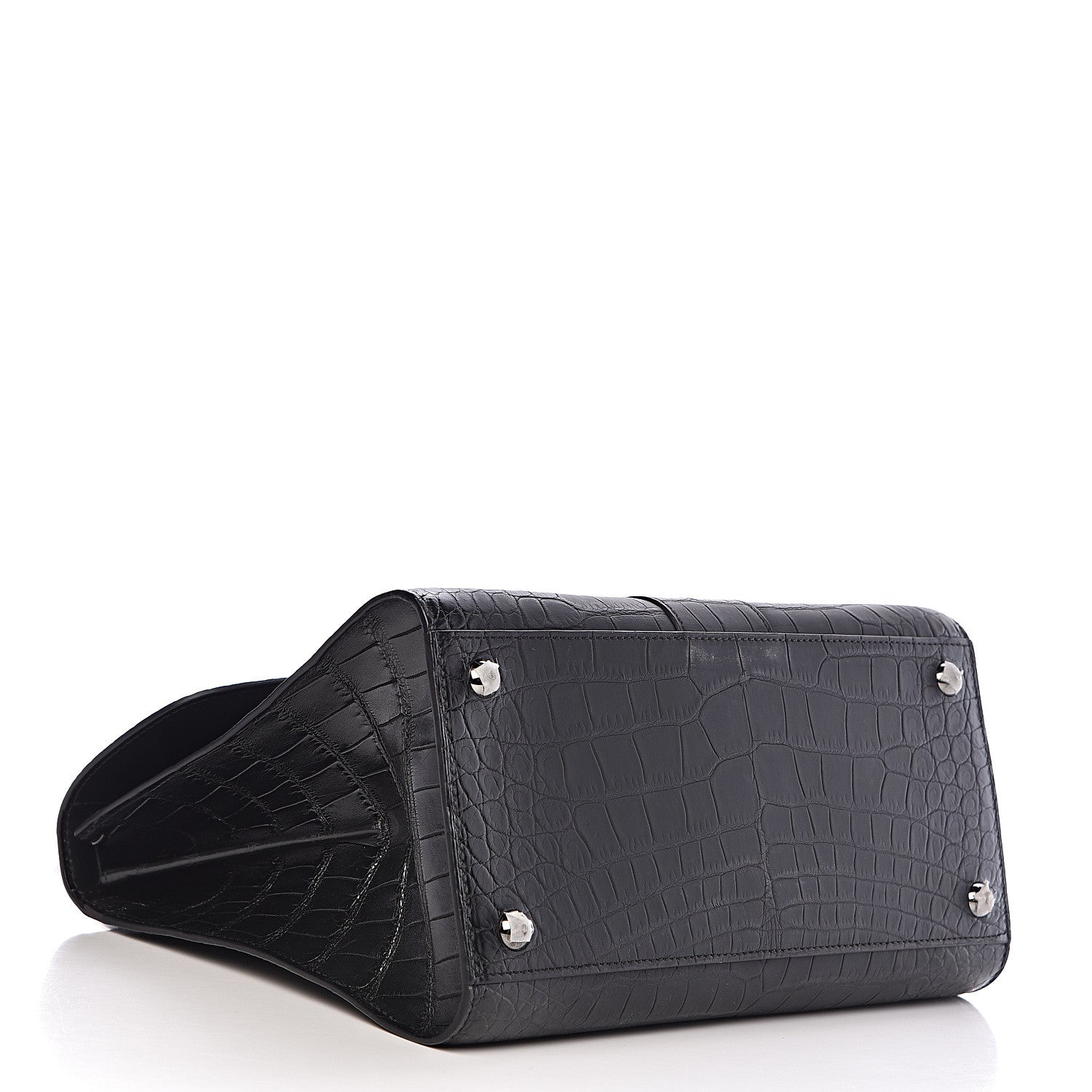 Delvaux Matte Alligator MM Brillant Satchel Black 4 of 11