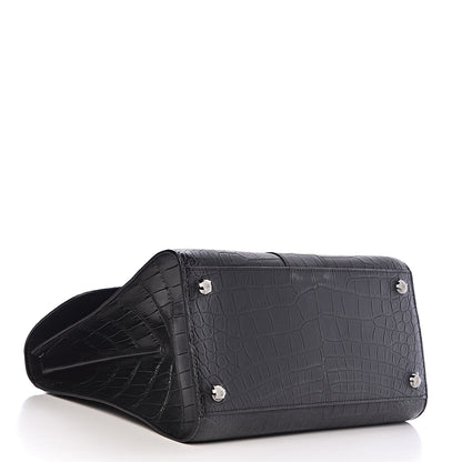 Delvaux Matte Alligator MM Brillant Satchel Black 4 of 11