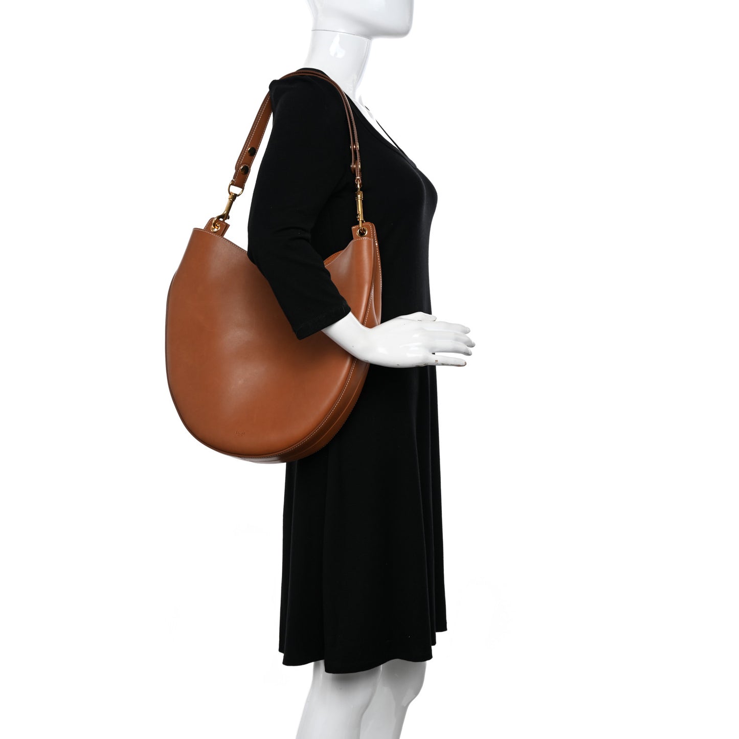 Natural Calfskin Medium Hobo Tan