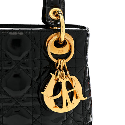 Christian Dior Patent Cannage Mini Lady Dior Black 8 of 10