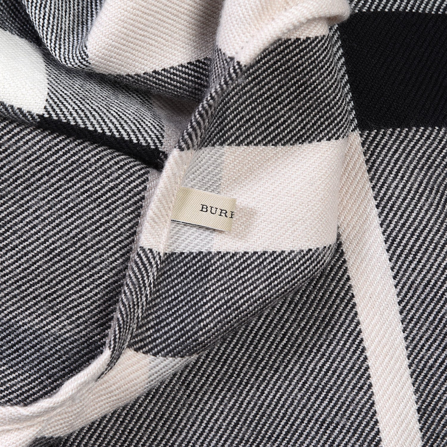 Burberry Merino Wool House Check Collette Cape Scarf Black 3 of 5