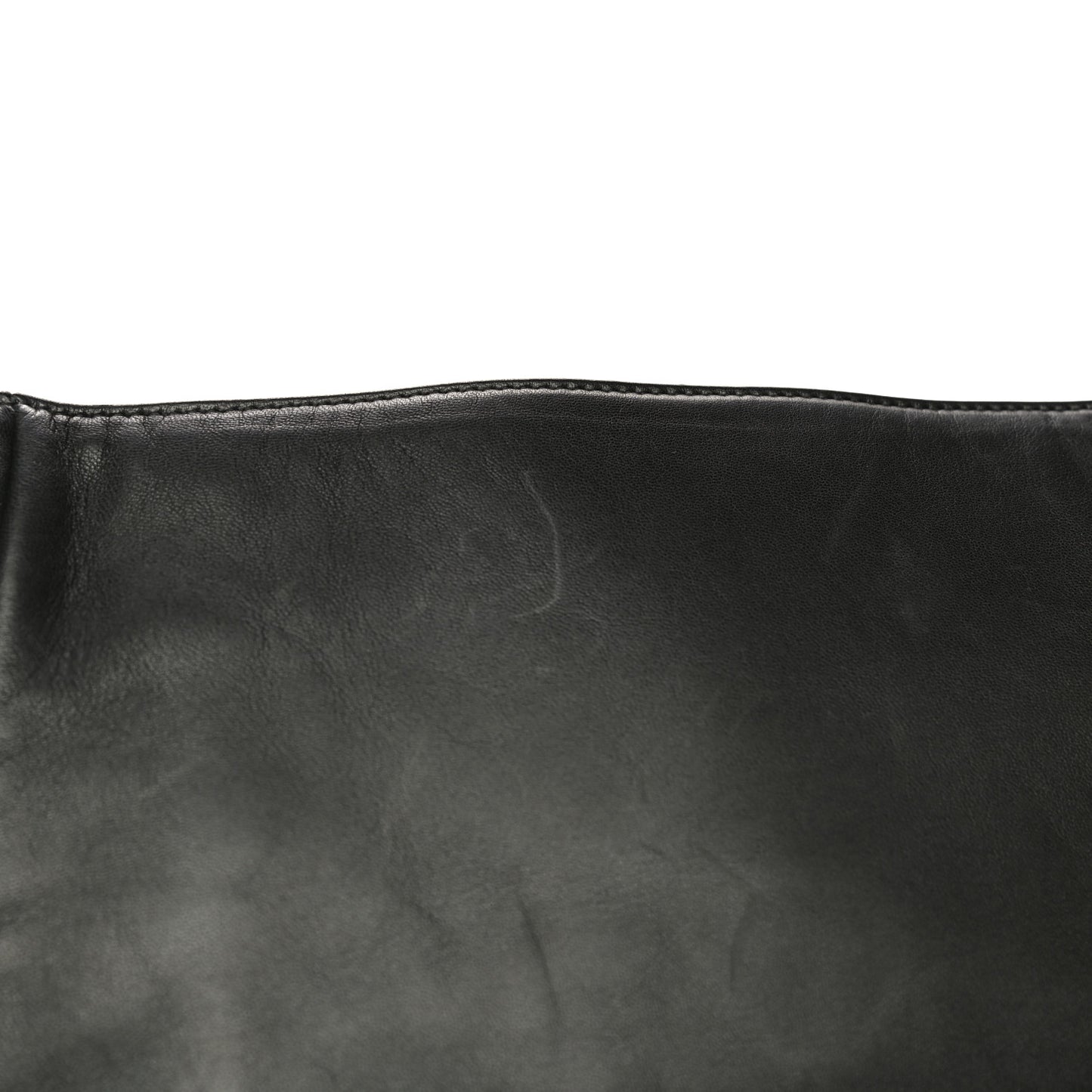 Lambskin Studded Accordion CC Flap Black