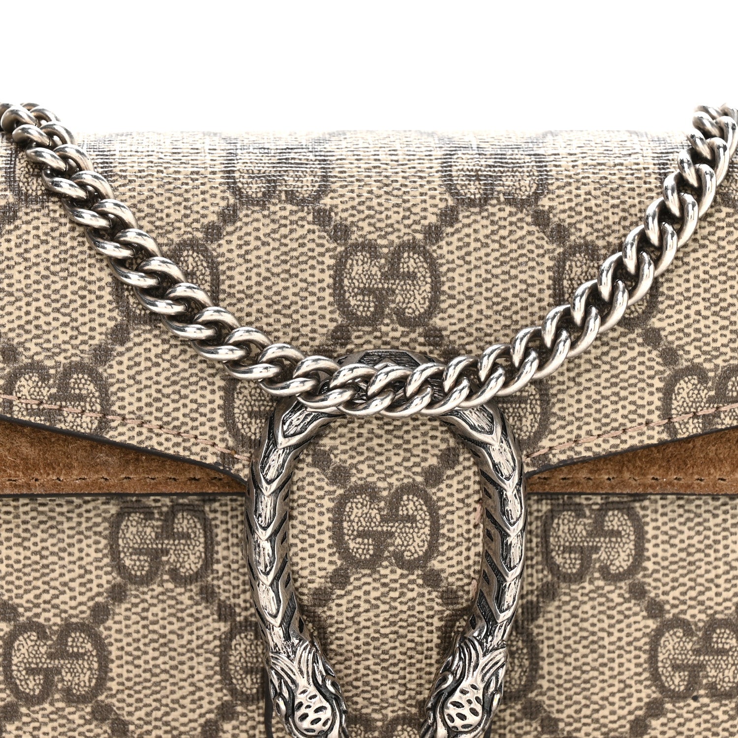 Gucci GG Supreme Monogram Super Mini Dionysus Shoulder Bag Taupe 7 of 10