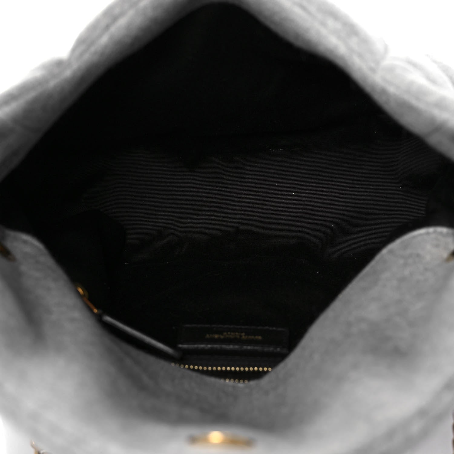 Saint Laurent Jersey Quilted Small Loulou Puffer Monogram Chain Satchel Grey Cloud 5 of 11