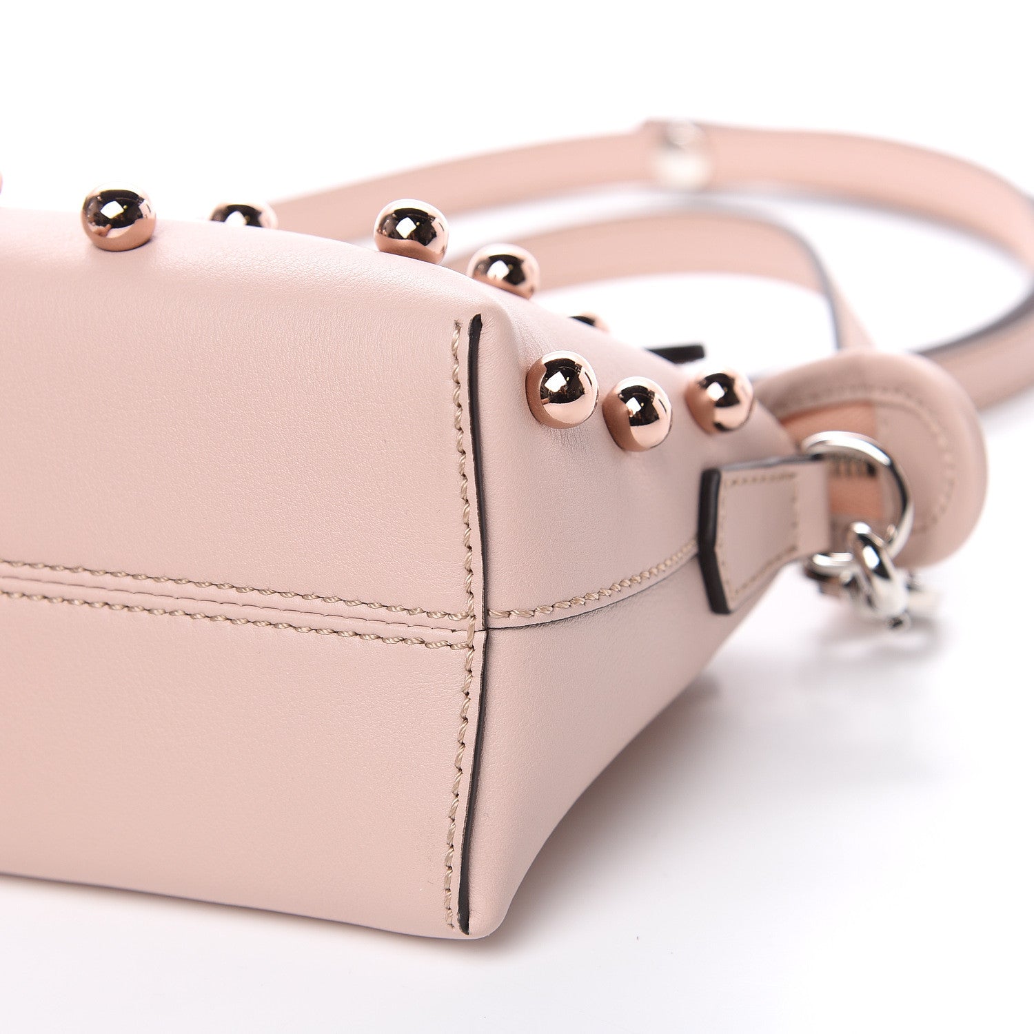 Fendi Vitello Dolce Pearl Mini By The Way Boston Bag Soap 9 of 9