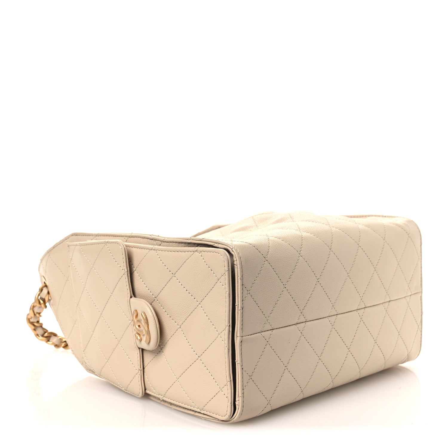 Chanel Caviar Quilted Small Chanel 25 Handbag Beige 4 of 13
