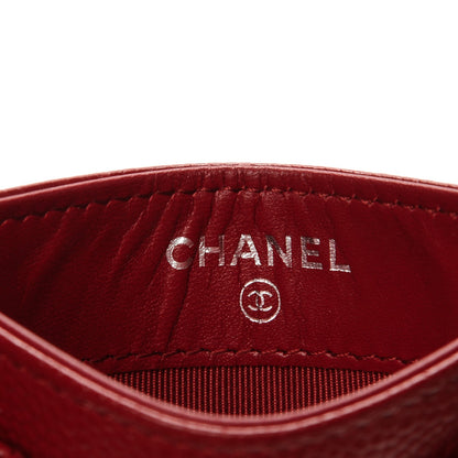 Chanel Caviar Quilted Card Holder Red 6 of 8