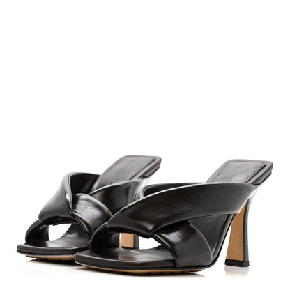 Bottega Veneta Shiny Calfskin Riva 90mm Mule Sandals 35 Fondant 4 of 12