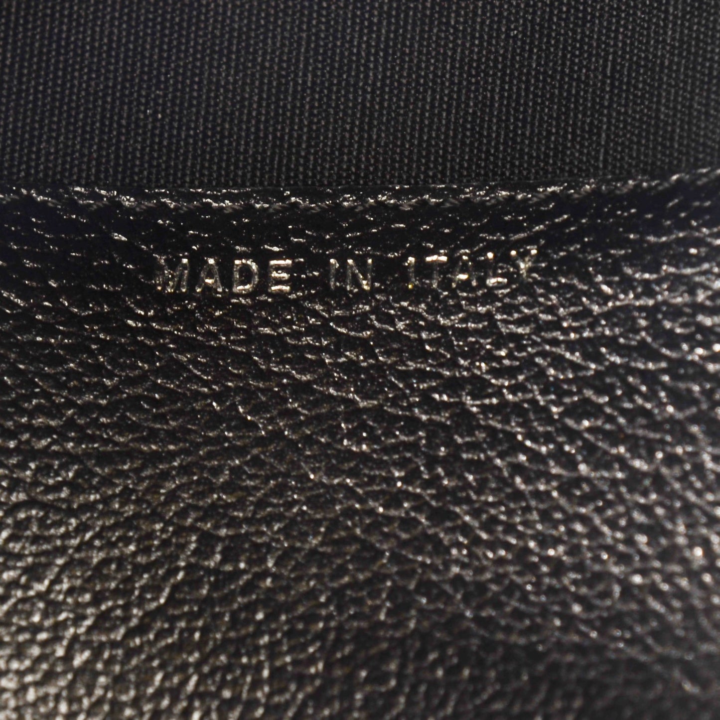 Goatskin Camellia Embossed Zip Around Organizer Wallet Black