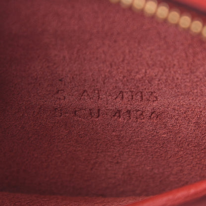 Celine Drummed Calfskin Nano Luggage Red 6 of 11
