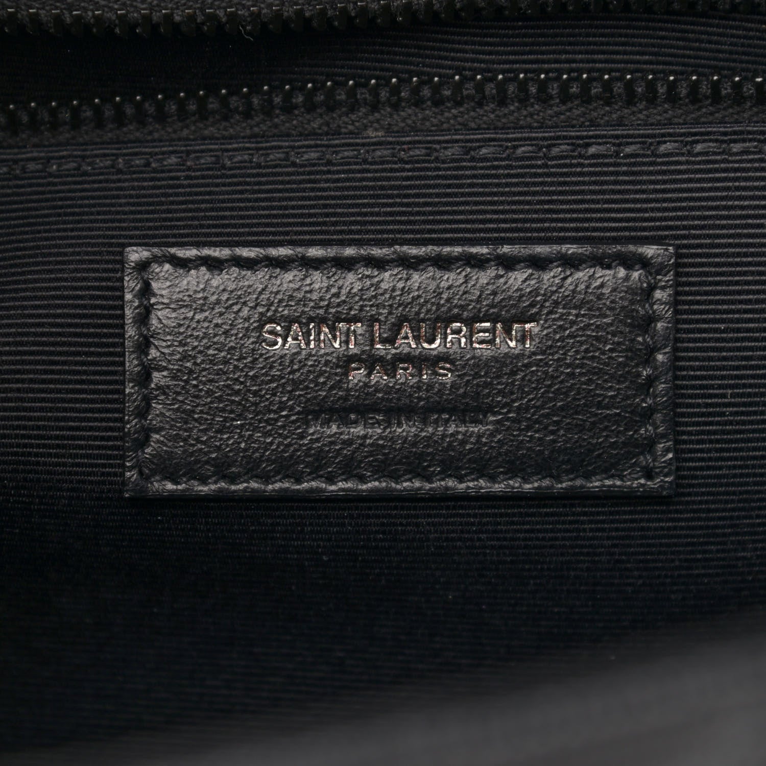 Saint Laurent Grain De Poudre Textured Mixed Matelasse Large Triquilt Monogram Monochrome Satchel Black 6 of 11