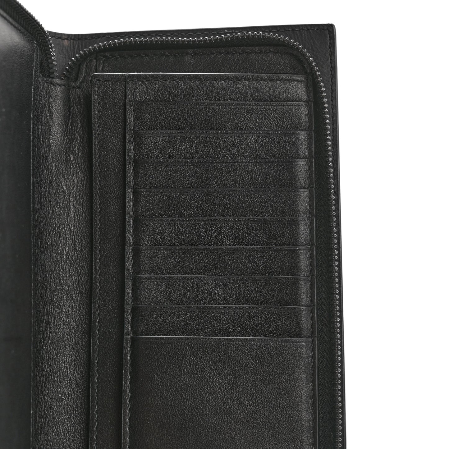 Nappa Intrecciato Zip Wallet Black