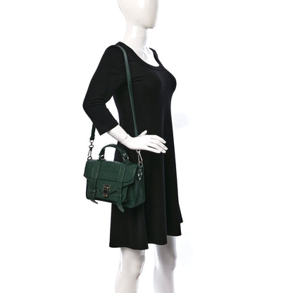 Proenza Schouler Lambskin Tiny PS1 Satchel Dark Teal 2 of 8
