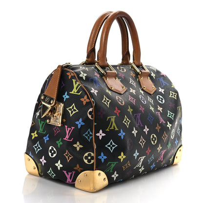 Louis Vuitton Monogram Multicolor Speedy 30 Black 3 of 10