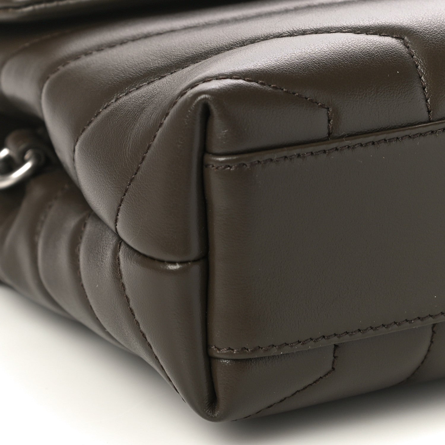 Saint Laurent Calfskin Y Quilted Monogram Toy Loulou Crossbody Bag Faggio 9 of 10