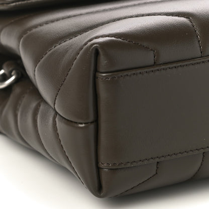 Saint Laurent Calfskin Y Quilted Monogram Toy Loulou Crossbody Bag Faggio 9 of 10