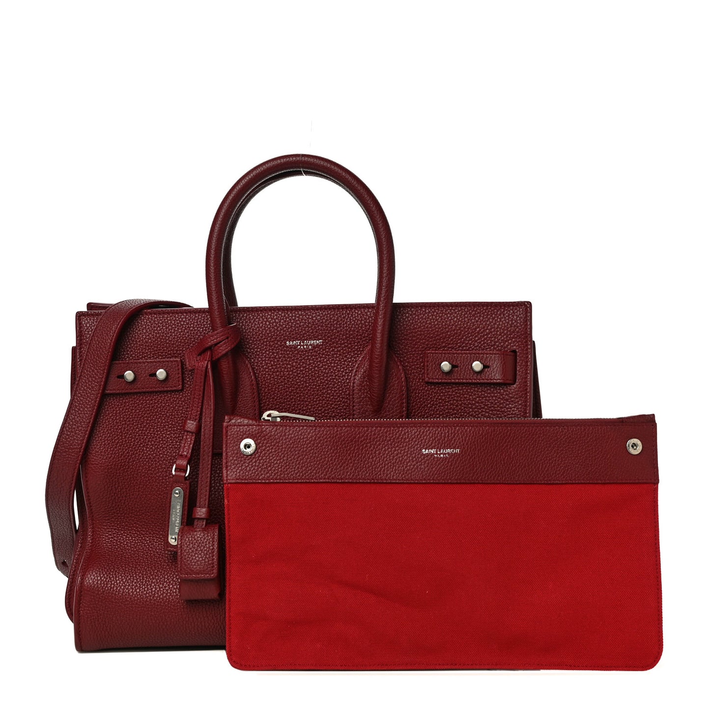 Grained Calfskin Small Supple Sac De Jour Dark Pallisandre