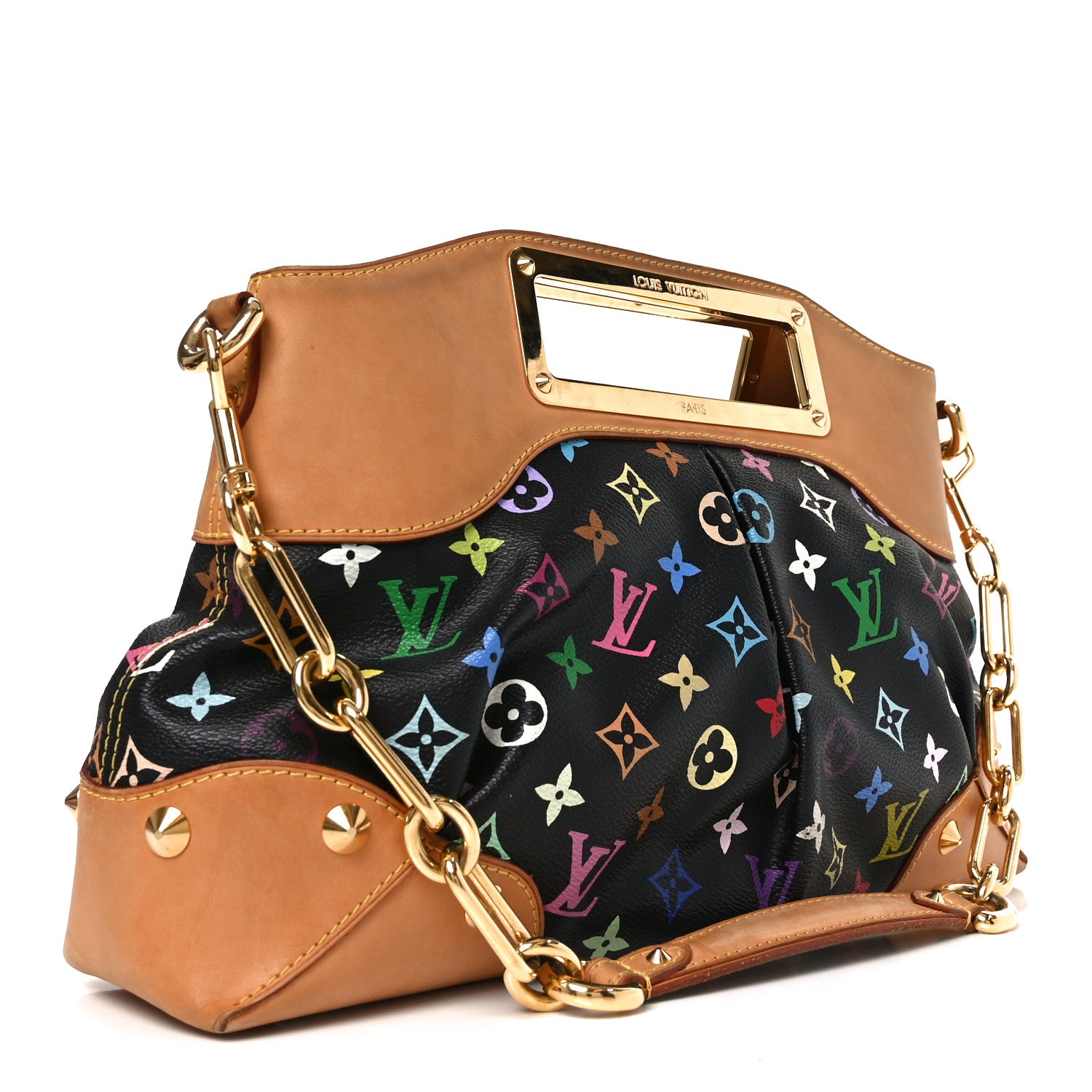 Louis Vuitton Monogram Multicolor Judy MM Black 3 of 9