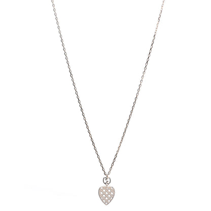 Gucci 18K Yellow Gold Diamantissima Heart Pendant Necklace 1 of 6