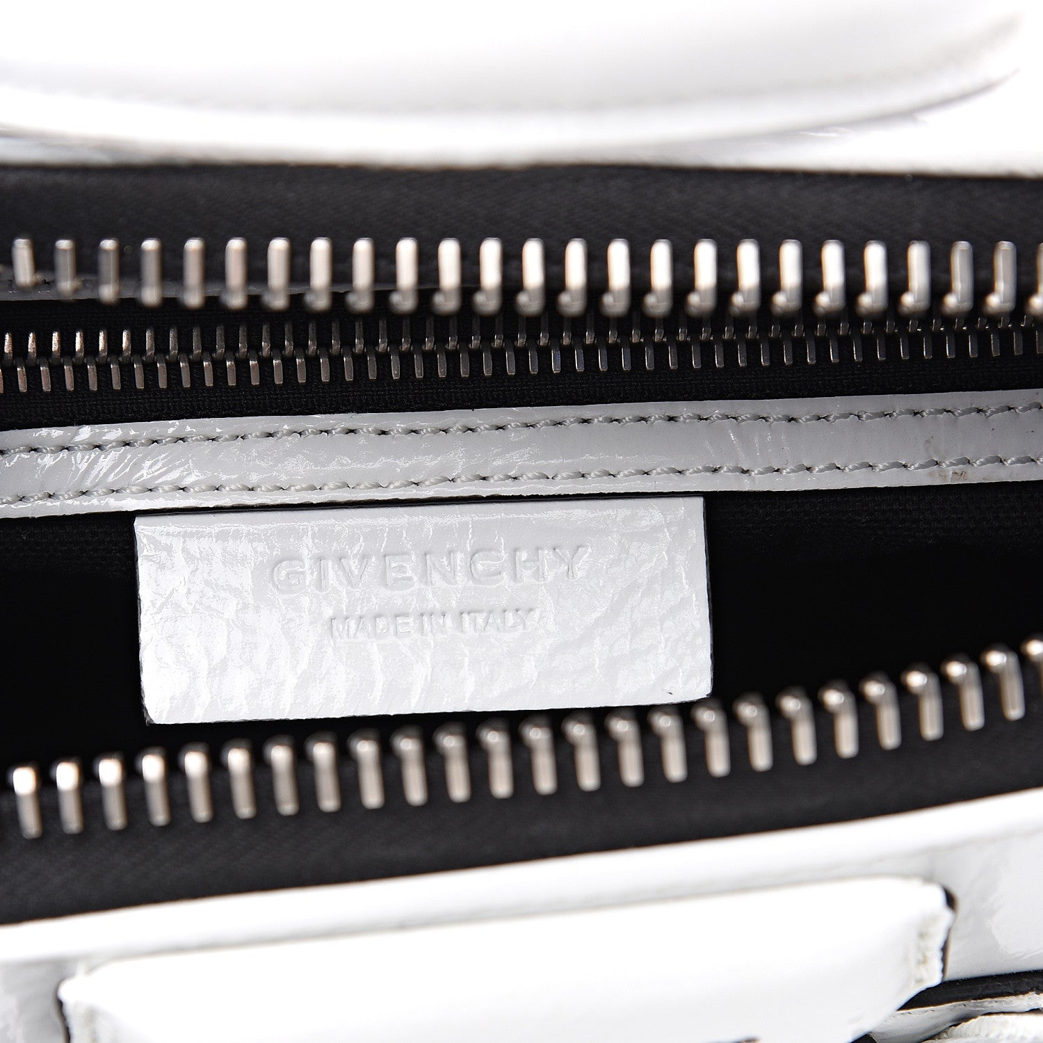 Givenchy Crinkled Patent Calfskin Mini Antigona White 5 of 10