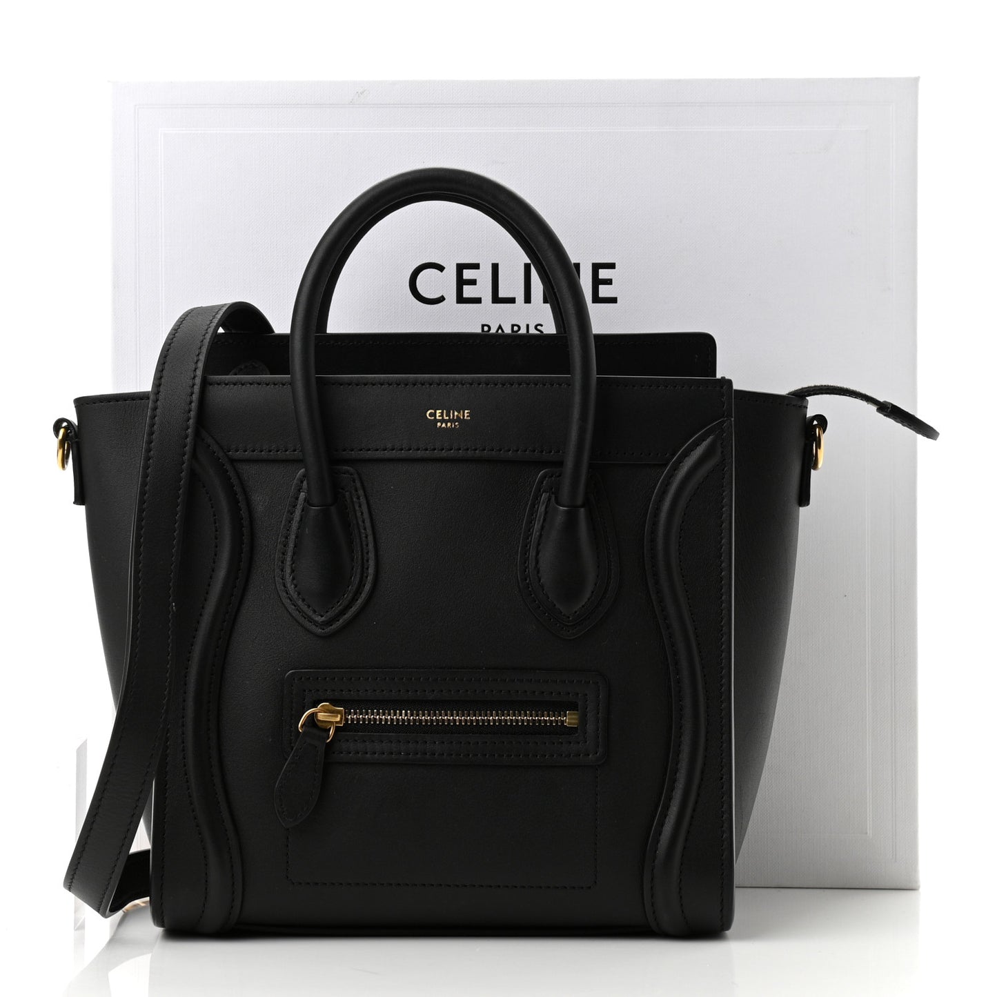 Smooth Calfskin Nano Luggage Black