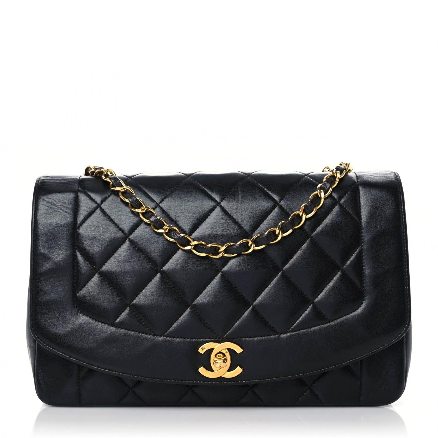 Chanel Lambskin Quilted Medium Single Flap Black 1 of 20