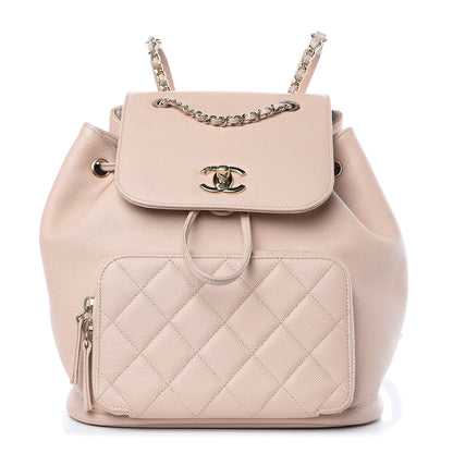 Chanel Caviar Quilted Business Affinity Backpack Beige 1 of 14