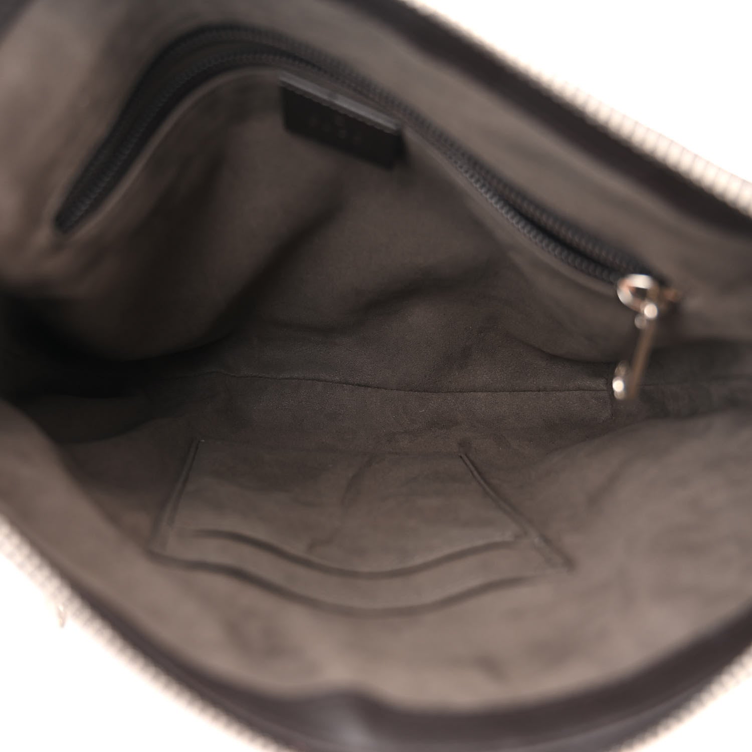 Gucci GG Supreme Monogram Selleria Calfskin Small Flat Messenger Bag Beige Ebony Cocoa Marrone Scuro 5 of 10