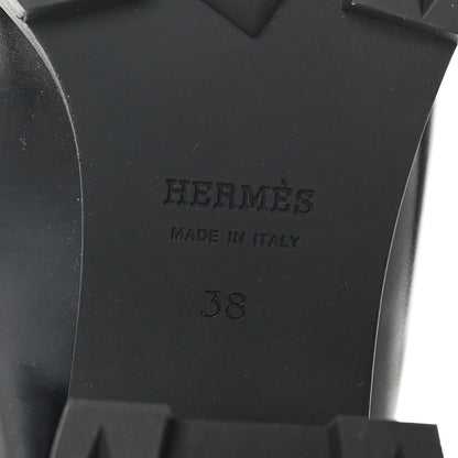 Hermes Calfskin Womens Flore 60 Mules 38 Black 7 of 18