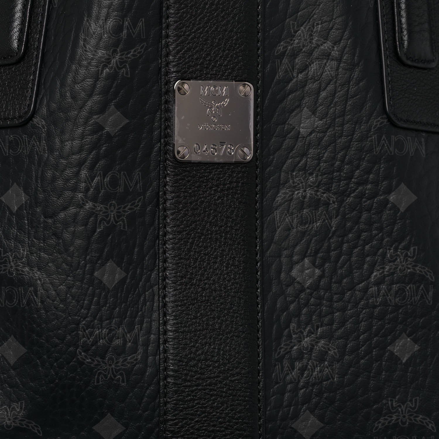 MCM Visetos Large Liz Reversible Shopper Tote Black 7 of 19