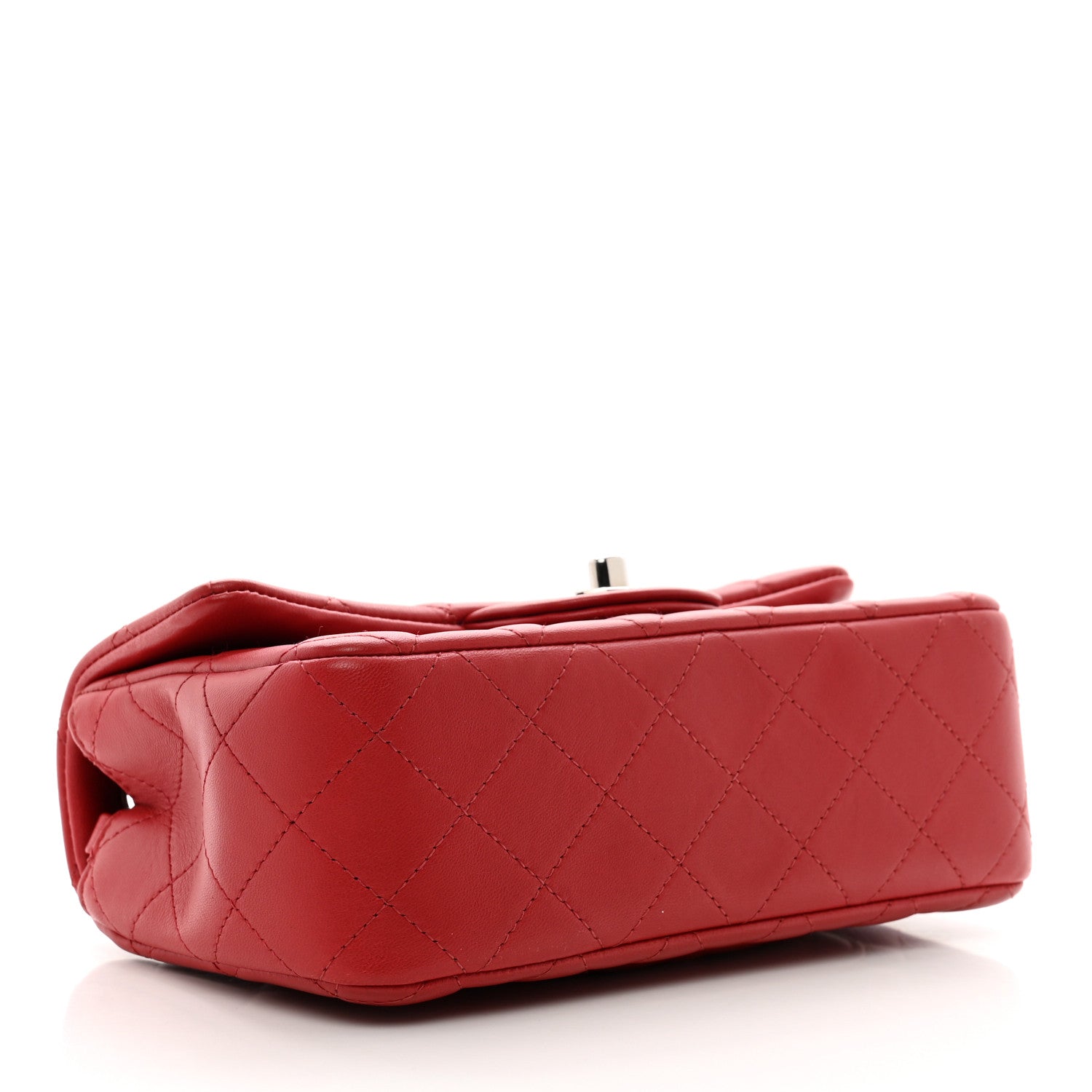 Chanel Lambskin Quilted Mini Rectangular Flap Red 4 of 11