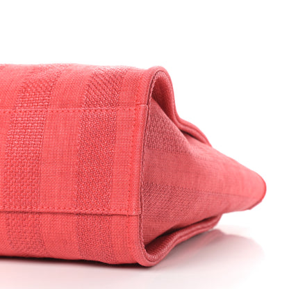 Chanel Mixed Fibers Striped Small Deauville Tote Red 9 of 10