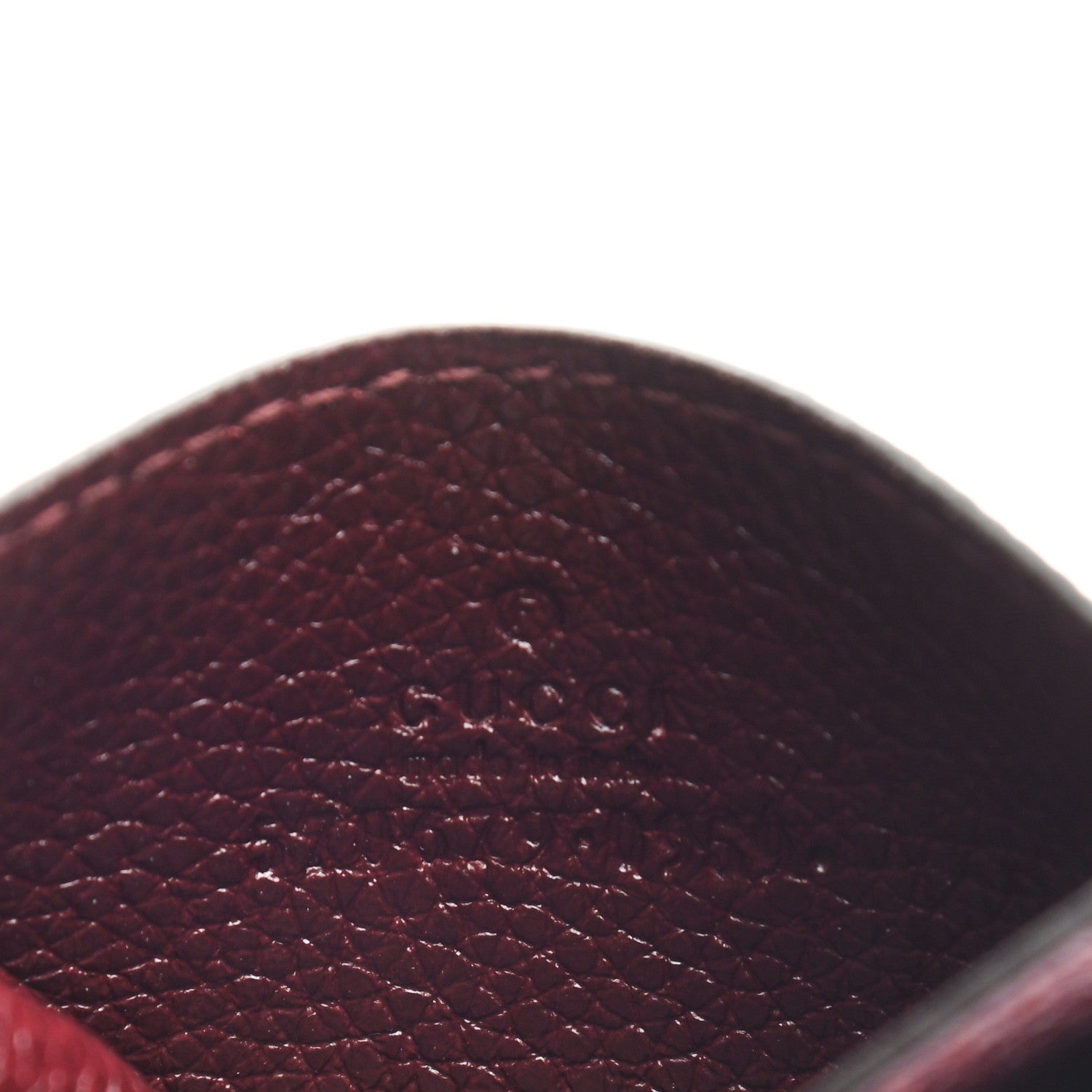 Gucci Grainy Calfskin Zumi Card Holder Vintage Bordeaux 6 of 6