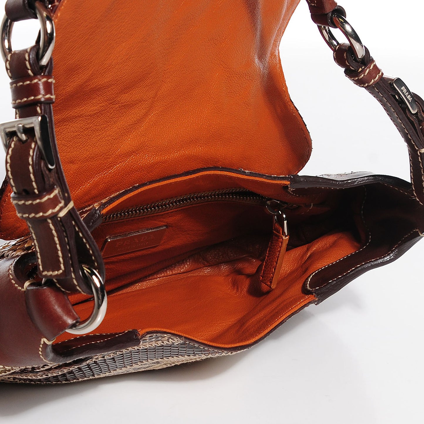 Python Patch Shoulder Bag Naturale