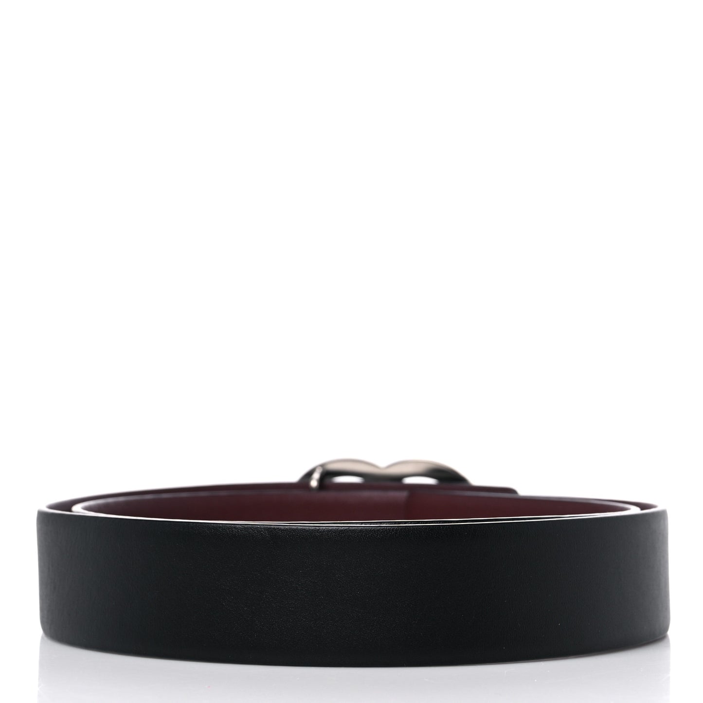 Calfskin CC Reversible Belt 80 32 Black Burgundy