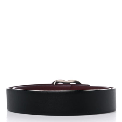 Chanel Calfskin CC Reversible Belt 80 32 Black Burgundy 2 of 4