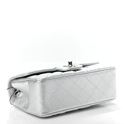 Chanel Metallic Lambskin Quilted Mini Rectangular Flap Silver 4 of 9