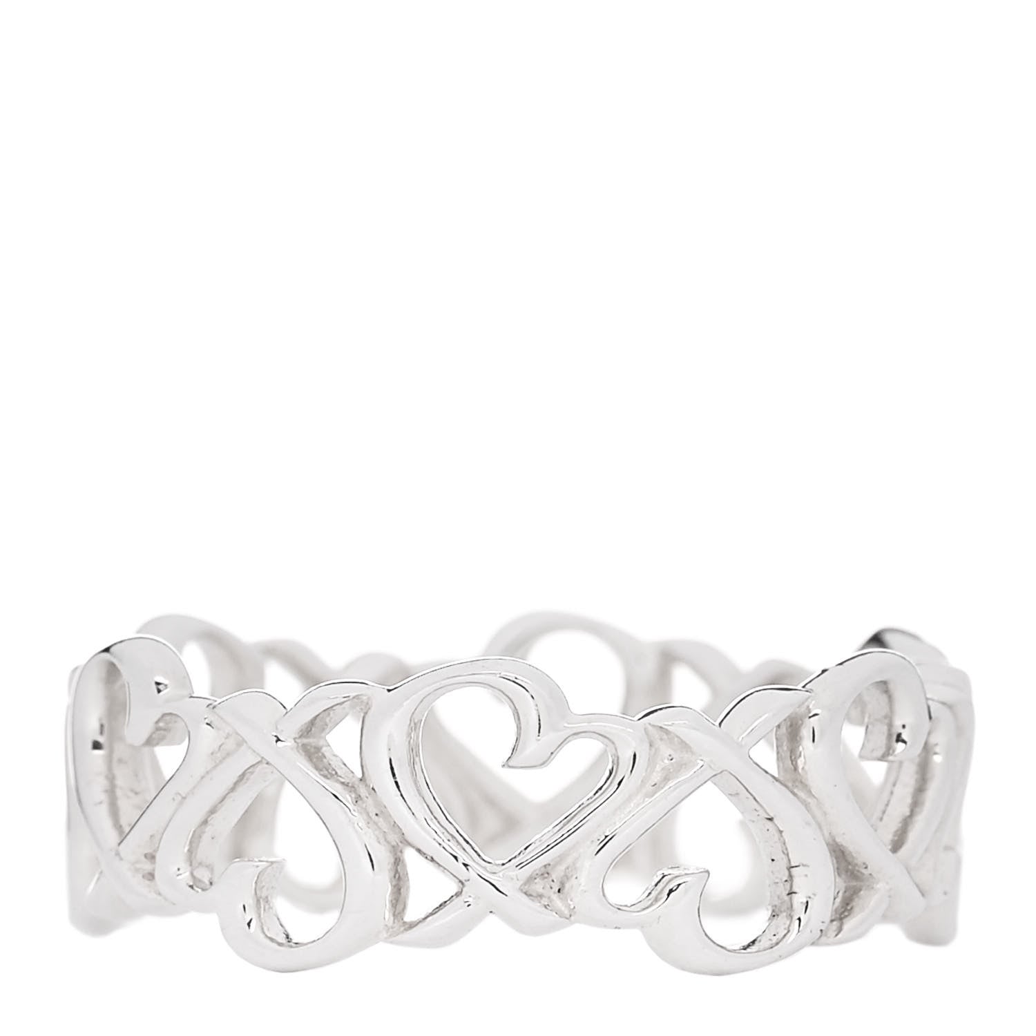 Tiffany Sterling Silver Paloma Picasso Loving Heart Band Ring 57 8 3 of 4