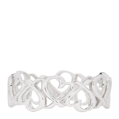 Tiffany Sterling Silver Paloma Picasso Loving Heart Band Ring 57 8 3 of 4