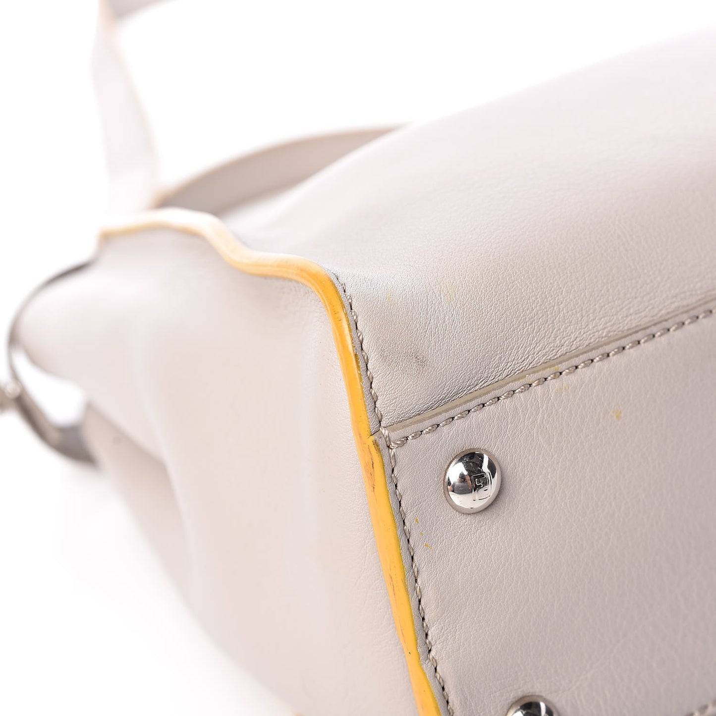 Vitello Seta Burro Medium Peekaboo Iconic Satchel Grigio Polvere Mattone