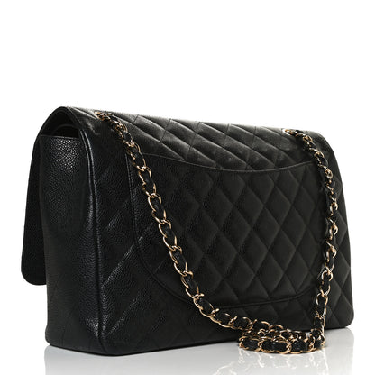 Chanel Caviar Quilted Maxi Double Flap Black 3 of 13