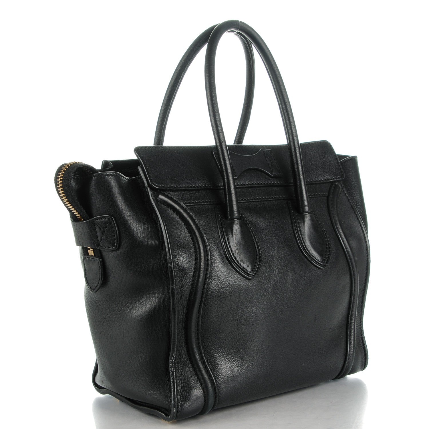 Celine Smooth Calfskin Micro Luggage Black 3 of 9