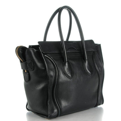 Celine Smooth Calfskin Micro Luggage Black 3 of 9