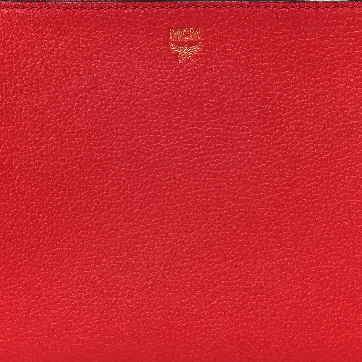 MCM Grained Calfskin Milla Double Crossbody Bag Ruby Red 8 of 12