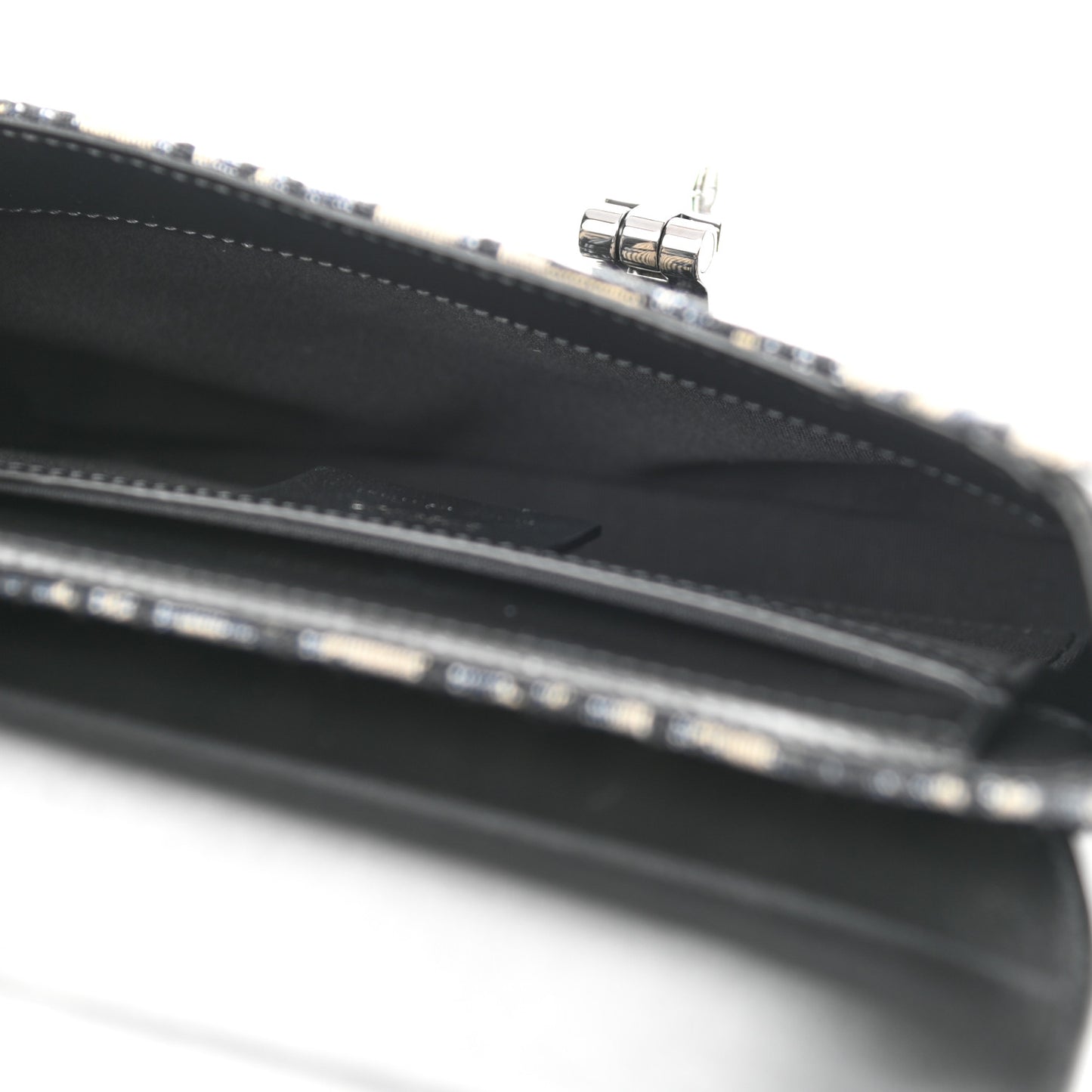 Oblique Smooth Calfskin Messenger Beige Black