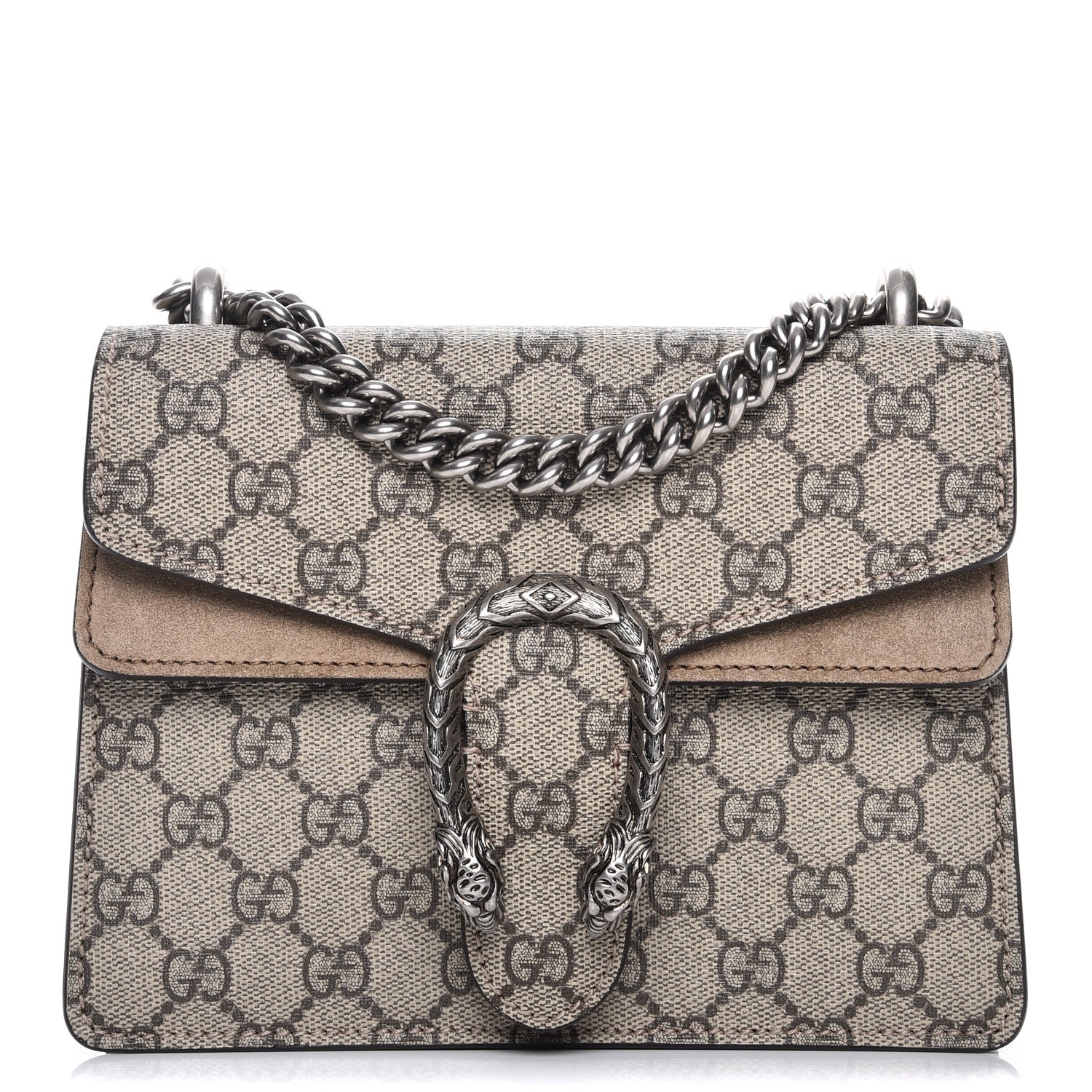 Gucci GG Supreme Monogram Mini Dionysus Shoulder Bag Taupe 1 of 7