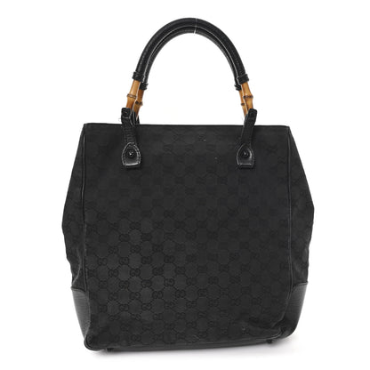 Gucci Monogram Bamboo Handle Bag Black 1 of 12