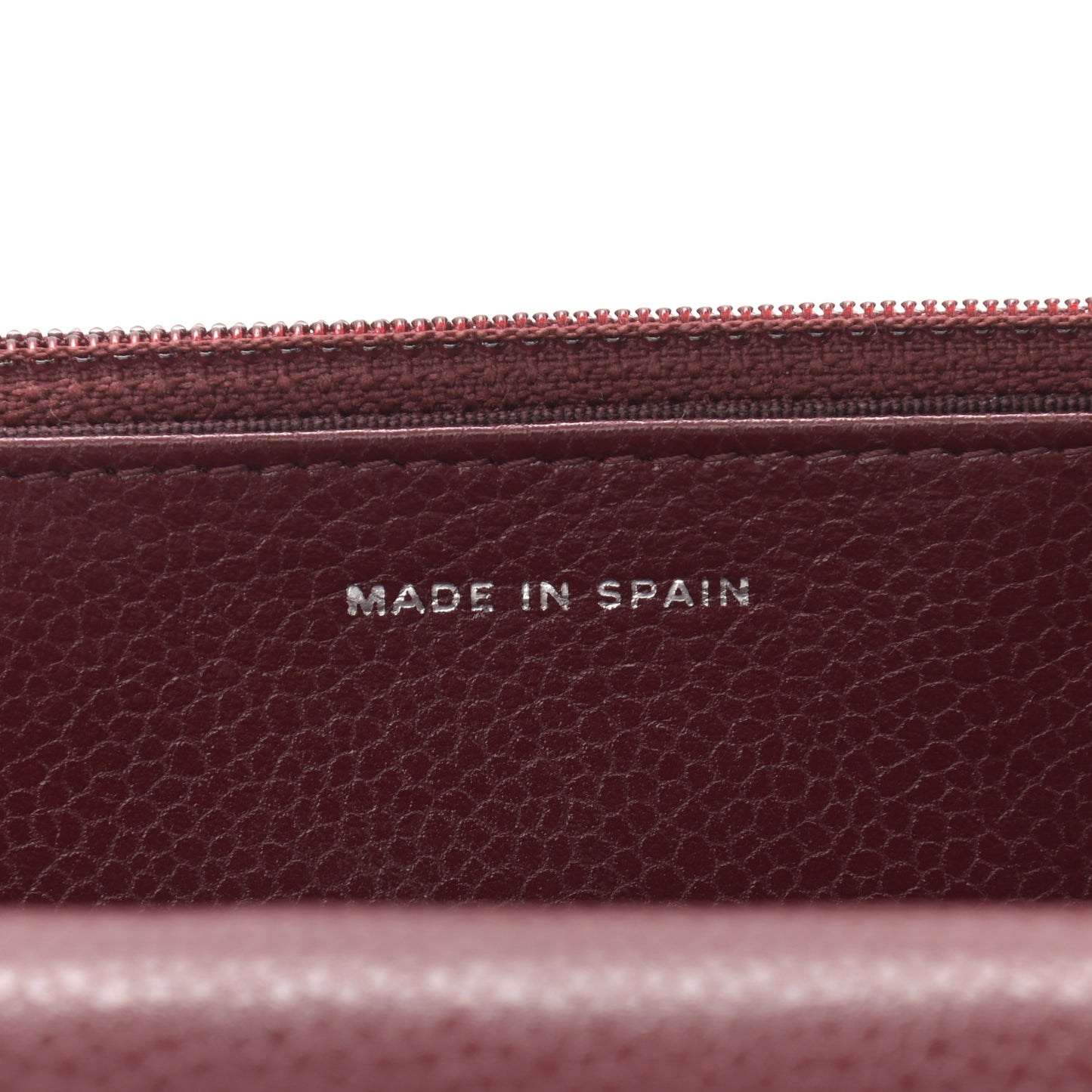 Caviar Quilted Wallet on Chain WOC Burgundy