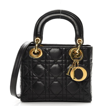 Christian Dior Lambskin Cannage Mini Lady Dior Black 1 of 8